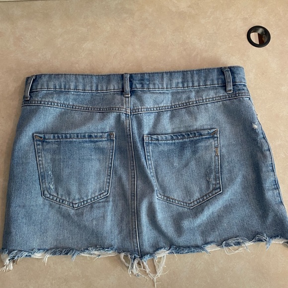 Distressed Denim Skirt - Picture 4 of 4